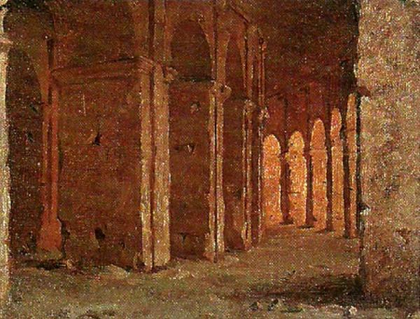 august malmstrom det inre av colosseum i rom France oil painting art